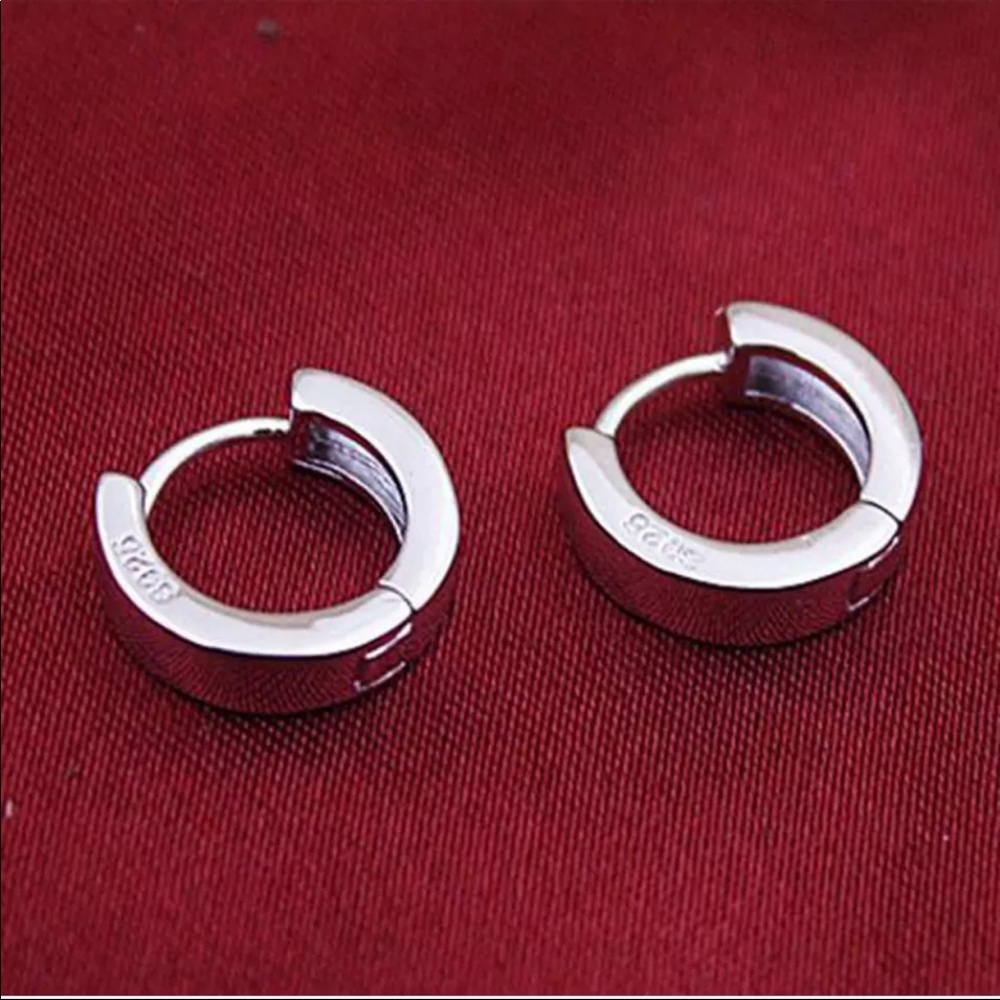 Sterling Silver 925 Huggie  Hoop Earrings